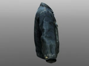 jeans jacket closed 3D Model