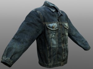 jeans jacket closed 3D Modell