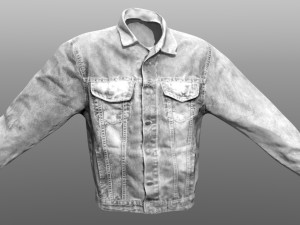 jeans jacket closed 3D Model