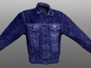 джинсова куртка закрита 3D Модель
