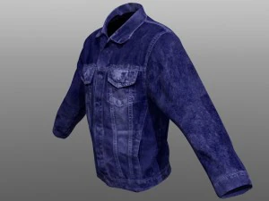 jeans jacket closed 3D Model