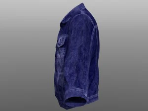 jeans jacket closed 3D Model