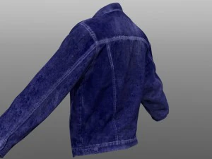 jeans jacket closed 3D Model