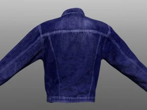jeans jacket closed 3D Model