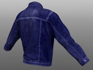 jeans jacket closed 3D Model