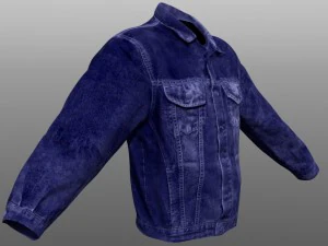 jeans jacket closed 3D Model