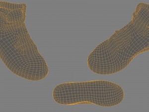 sneakers low poly model Model 3D