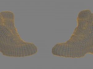 boot low poly model 3D Model