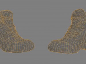boot low poly model 3D Model