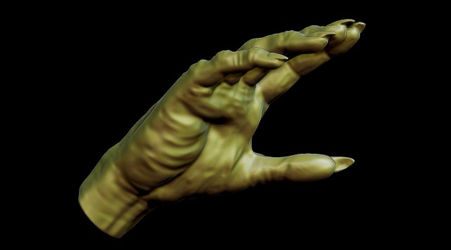 Creepy monster hand for print 3D Принт Модель .c4d .max .obj .3ds .fbx .stl .blend 