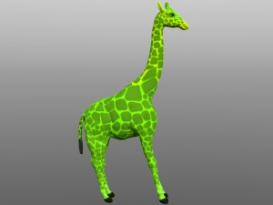 giraffe low poly model 3D Model