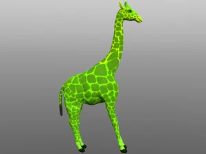 giraffe low poly model 3D Model