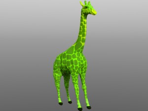 giraffe low poly model 3D Model
