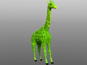 giraffe low poly model 3D Model