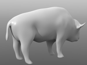 bison low poly base mesh 3D मॉडल