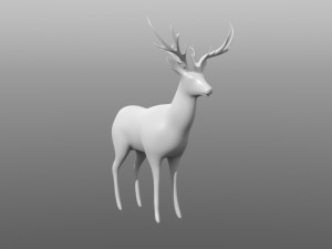 deer low poly base mesh 3D Model