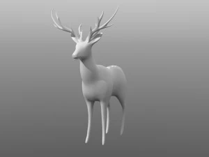 maglia di base low poly di cervo Modello 3D