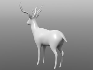 deer low poly base mesh 3D Model