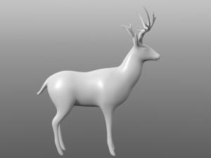 deer low poly base mesh 3D Model