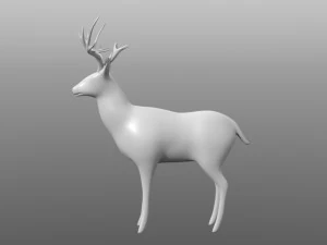 maglia di base low poly di cervo Modello 3D