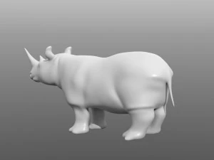rhino low poly base mesh 3D Model
