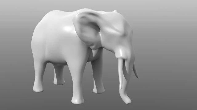 elephant low poly base mesh 3D Model .c4d .max .obj .3ds .fbx .stl .blend 
