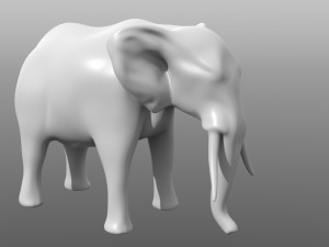 elephant low poly base mesh 3D Model