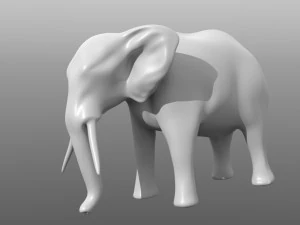 elephant low poly base mesh 3D Model