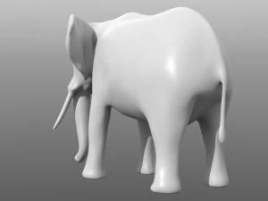 elephant low poly base mesh 3D Model