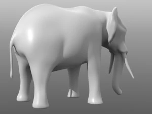 elephant low poly base mesh 3D Model