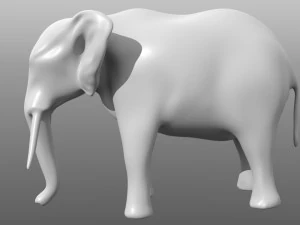 elephant low poly base mesh 3D Model