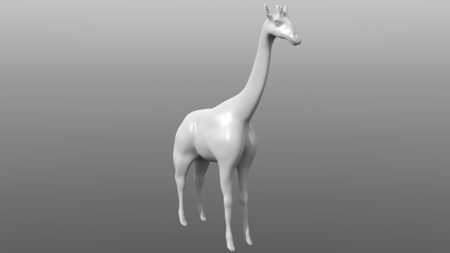 giraffe low poly base mesh 3D Model .c4d .max .obj .3ds .fbx .stl .blend 