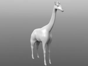 Giraffen-Low-Poly-Basisnetz 3D Modell