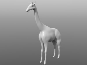 giraffe low poly base mesh 3D Model