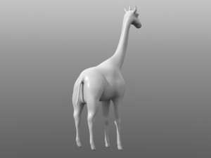 giraffe low poly base mesh 3D Model