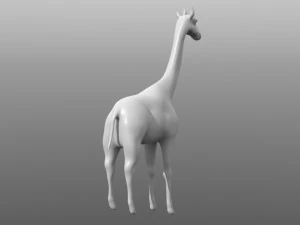 giraffe low poly base mesh 3D Model