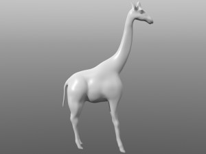 giraffe low poly base mesh 3D Model
