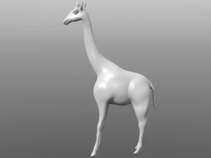 giraffe low poly base mesh 3D Model