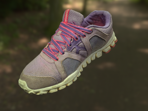 worn sneaker low poly model Model 3D