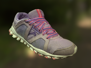 worn sneaker low poly model 3D मॉडल