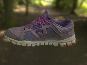 worn sneaker low poly model 3D मॉडल