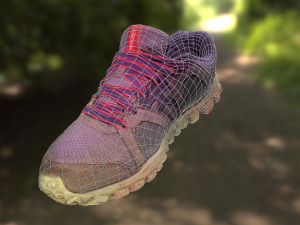 worn sneaker low poly model 3D मॉडल