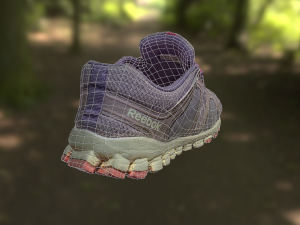 worn sneaker low poly model 3D मॉडल