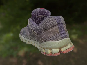 worn sneaker low poly model 3D Model