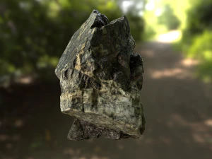 mod&egrave;le rock low poly Modèle 3D