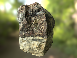 rock low poly model Modelo 3D
