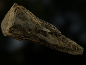 old rotten wood low poly model Modello 3D