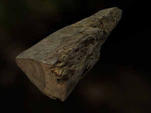 old rotten wood low poly model Modello 3D