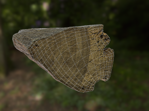 old rotten wood low poly model Modello 3D