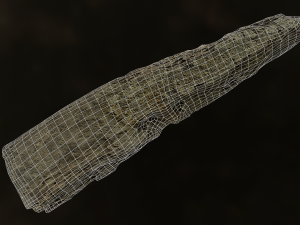 old rotten wood low poly model Modello 3D